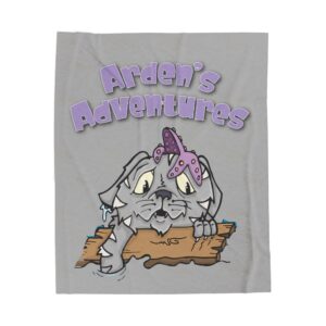 Norman The Cat Velveteen Plush Blanket
