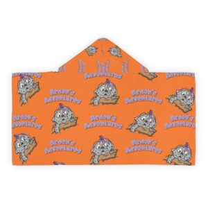 Norman The Cat  Youth Hooded Towel