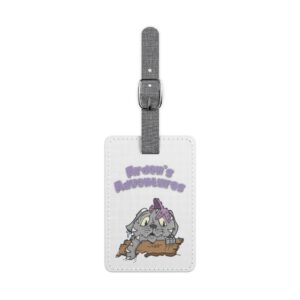 Norman The Cat Saffiano Polyester Luggage Tag, Rectangle