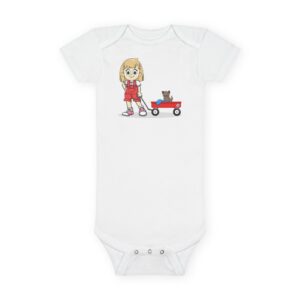 Arden with Wagon- Organic Baby Bodysuit