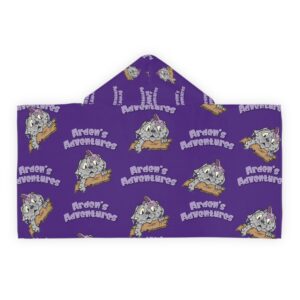 Norman The Cat  Youth Hooded Towel